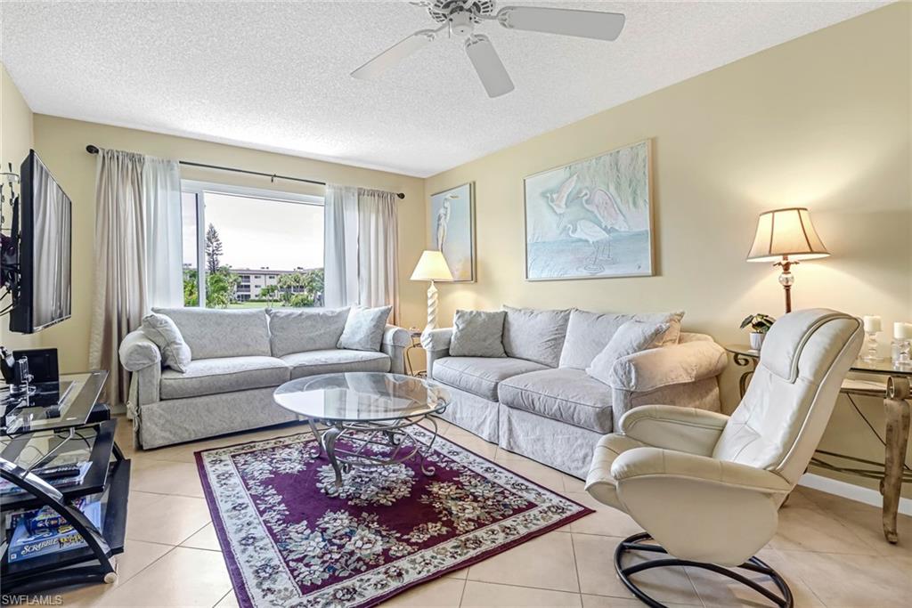 Beautiful 2 bedroom 2 bath turnkey furnished condo conveniently located at Gulf Winds Condominiums East. Tile on the diagonal throughout for easy maintenance. Bring your suitcases. Both Bedrooms have King Beds. Main bathroom has single vanity and walk in shower and guest bathroom features a shower tub combo and single vanity. Spacious unit overlooks the pool and lake. Whether you like Tennis or lounging at the pool, this place has it all. Just a short distance to Marco Island or downtown Naples area attractions, beaches, fine dining and shopping.