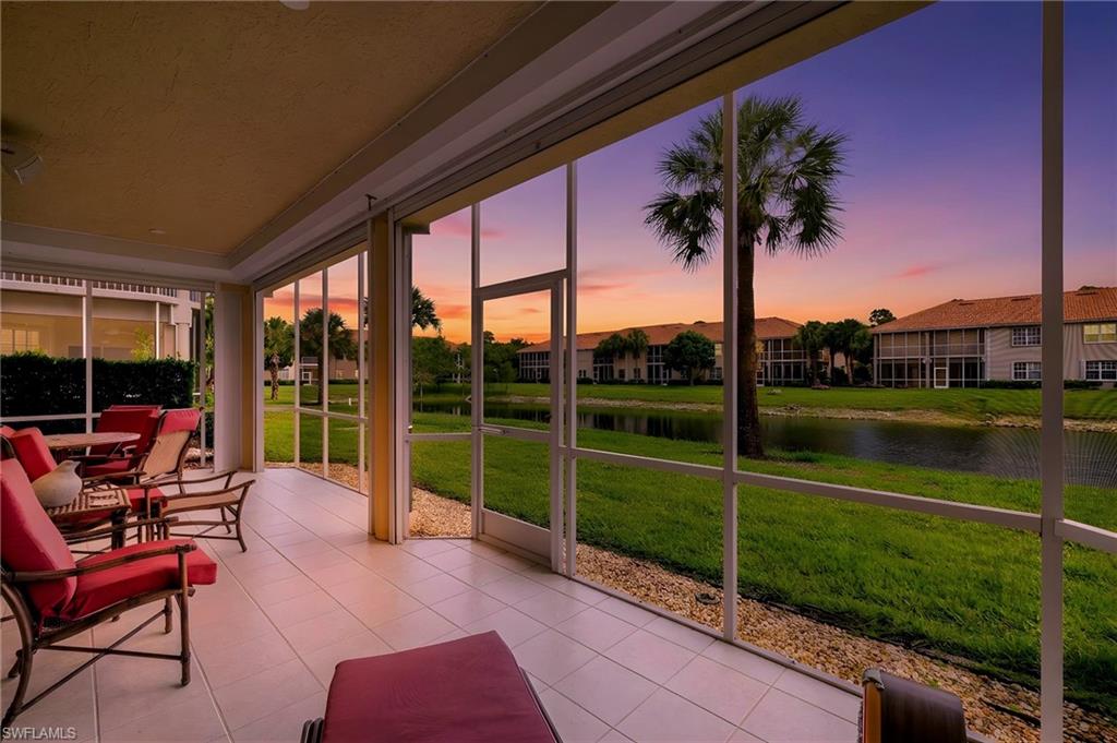 Welcome to Bell Tower Park, Experience one of Fort Myers’ most desirable gated communities, where comfort, space, and an active Florida lifestyle come together beautifully. This spacious ground-floor carriage home offers over 1,700 square feet of living space with 3 bedrooms, 2.5 bathrooms, a 2-car garage, offering lots of natural light and a lake front location. The foyer entry opens into a bright, semi-open floor plan featuring a large living room, dining area, and an inviting eat-in kitchen with solid countertops, breakfast bar & pantry. Crown molding, upscale blinds, and tile flooring add to this beautiful home. The primary suite offers beautiful views of the lake with access directly to the screened lanai from the primary suite. The Primary closets have custom wood shelving a spacious bathroom with separate tub, shower, and toilet for privacy! The two guest bedrooms and bathroom are roomy with large closets for storage or for your family or guests. The screened oversized large lanai provides the perfect setting to enjoy peaceful lake views and beautiful Florida weather with the added bonus of ELECTRIC STORM SHUTTERS that Cover the whole lanai. Additional features include a newer HVAC system, GENERATOR that hooks into the electric panel, laundry room with storage cabinets and utility sink, and an X flood zone location for added peace of mind. Residents enjoy an impressive array of resort-style amenities, including pickleball, tennis, basketball, bocce, heated pool with a spa, fitness center, clubhouse, playground, miles of walking, jogging, and biking paths conveniently located close by with access to the John Yarbrough Linear Park Trail. The home is sold turnkey. Call today for your personal showing.