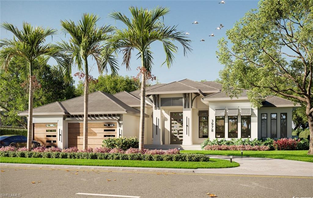 Discover your BRAND NEW, FOUR bedroom plus den, estate home in the exquisite Woodlake community of Bonita Bay! This is a unique opportunity to collaborate with renowned builder, Paul Lombardi, before the construction has commenced in order to personalize every detail. The journey begins with an exceptional floor plan. Step through the grand foyer into a light-filled great room, where the spacious living room, kitchen, and dining room seamlessly connect. This expansive area offers stunning views of the magnificent lanai and pool. Architectural plans include ample covered outdoor space, an outdoor kitchen, and a large pool – ideal for enjoying cool Florida winter evenings with your preferred drink. The home prioritizes privacy and comfort. To the east of the great room, you will find a generously sized primary ensuite with a large walk in shower and separate vanities. Three additional guest bedrooms AND a sizable den along with FOUR full bathrooms are situated on the west side of the home, ensuring guest privacy. Lanai access is available from multiple sliding glass doors throughout the home. The garage is easily accessible through a large laundry area. This home awaits its new owners, offering ample time to infuse your personal style and create the home of your dreams. Furthermore, this residence will be built significantly above flood elevation for peace of mind. The Woodlake community of Bonita Bay is CONVENIENTLY located within the community. Walk to the country club, the fitness center, the Breezeway pool and the Promenade! Bonita Bay offers an array of exceptional amenities, including a private beach club, kayaking, canoeing, pickleball, tennis, and multiple community parks. Explore over 12 miles of walking and biking paths, or take advantage of the full-service marina and restaurant. Golf enthusiasts will appreciate the FIVE on-site courses, complemented by several dining options, a state-of-the-art fitness center, and more—all available with club membership (additional fees apply). Located just a short drive from world-class dining, shopping, beaches, and nature preserves, you’ll also enjoy easy access to the burgeoning downtown Bonita Springs and downtown Naples. Plus, RSW International Airport is conveniently nearby! Don’t miss out on this exceptional opportunity.