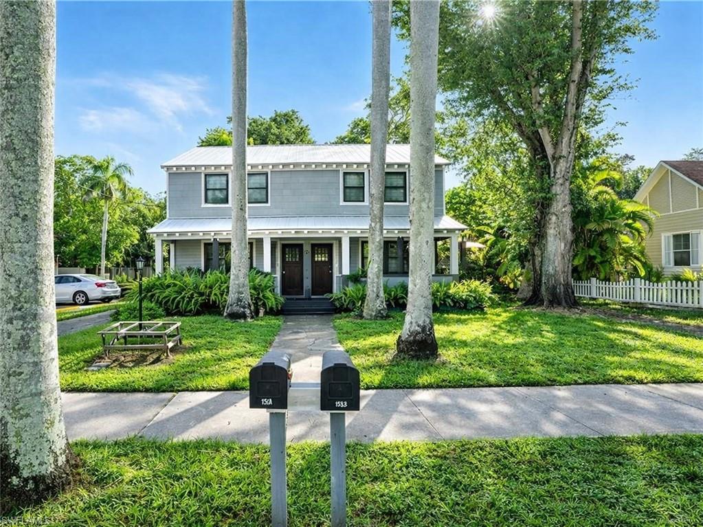 Welcome to The Hough House, a classic triplex full of old school character and strong income potential, just a short walk to the heart of Downtown Fort Myers. This property has seen updates over the years while still reflecting its original charm, offering a solid opportunity for investors who appreciate vintage appeal and value add potential. The 1531 townhome features two bedrooms and one bath with a comfortable, functional layout, while 1533 offers three bedrooms and two baths with generous living space. Tucked above the covered parking at the rear is a private one bedroom, one bath apartment that feels separate and ideal for additional rental income. The spacious yard and ample parking, including two covered spaces and an extended gravel driveway, add to the overall flexibility of the property. Located within walking distance to Downtown Fort Myers, known for its vibrant dining scene, local shops, entertainment, and riverfront charm, this Urban General zoned property is positioned for both lifestyle appeal and long term upside. Ask for current leases and financials and schedule your private showing to explore the opportunity.