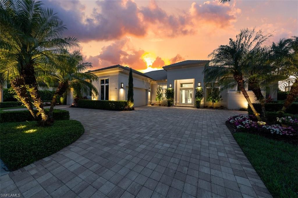 This is truly a one of a kind custom home built for entertaining and relaxing!! Almost 3900 square feet under air than push back your floor to ceiling impact pocket sliders to add an additional 1400 sf of one of a kind entertaining space. Lanai has infinity pool, hot tub, sitting area with gas fireplace, outdoor kitchen and breathtaking views, water, preserve, golf and sunsets.  Chef's kitchen boasts two ovens, two dishwashers, warming drawer, microwave. Large island with quartz waterfall counters, bamboo cabinets, under cabinet lighting. Wet bar with beverage cooler and custom cabinets. Four large bedrooms all on suite, one has private lanai. Primary bedroom has oversized shower with rain shower head, duel sinks and soaking tub. There are too many upgrades and special features to list. You really need to see this home to truly appreciate it.