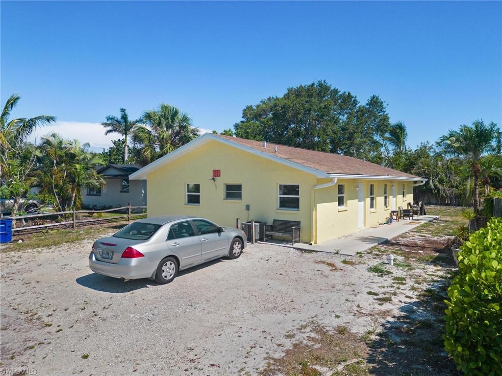 Welcome to the perfect investment opportunity in Bonita Springs! This duplex offers two identical units, each with 2 bedrooms and 1 bathroom. Both feature cozy living rooms and practical kitchens with tile flooring. Enjoy a newly updated walk-in shower in rear unit, while the other offers a traditional tub/shower combo. With 720 square feet in each unit, there's plenty of space for your tenants.  Don't miss out on this great investment opportunity - schedule your showing today!