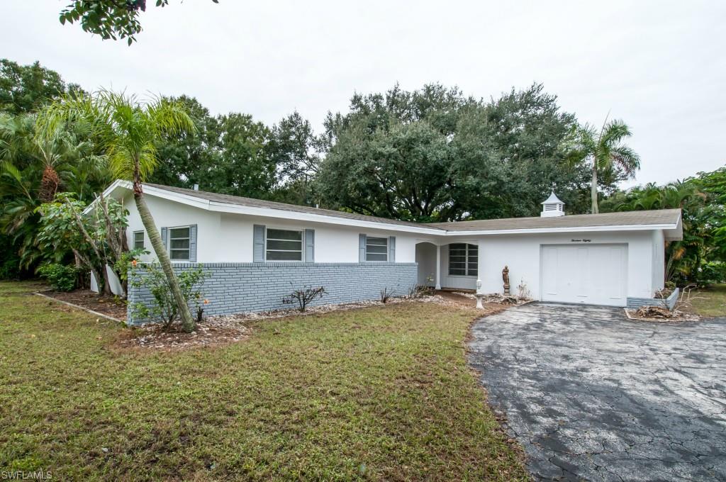 Location, location, location!!!  This 3/2 pool home is located on the highly desired river side of McGregor Boulevard, close to the River District and Fort Myers Country Club.  With an open living area, granite floors and bar in the pool area, this home is made for entertaining.  Fresh paint and new carpet make it move-in ready.  Additionally, this home sits on a large—more than a quarter acre—corner lot.