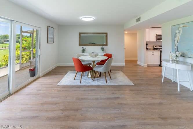 Discover effortless Florida living in this beautifully remodeled 2-bedroom, 2-bath first-floor condo in the highly desirable Glades Country Club. Perfectly positioned with tranquil views overlooking the 14th hole of the Pines Course, this move-in ready residence features luxury vinyl plank flooring, new white shaker cabinetry in the kitchen and bathrooms, granite countertops, and the rare convenience of an IN-UNIT washer and dryer.
The bright, open floor plan flows seamlessly to the screened lanai, creating the perfect space to relax and enjoy the peaceful golf course setting. The desirable first-floor location offers easy access with no stairs, making everyday living a breeze. Whether you're searching for a full-time residence, a seasonal retreat, or an income-producing property, this condo presents an exceptional investment opportunity. With a proven seasonal rental history and offered turnkey furnished, you can begin enjoying the Florida lifestyle or generating rental income immediately. Located within one of Naples' most established golf communities, residents enjoy outstanding amenities, beautifully maintained grounds, and convenient access to downtown Naples, world-class beaches, shopping, and dining. This is the perfect combination of comfort, convenience, and investment potential.
Residents of Glades Country Club enjoy an exceptional amenity-rich lifestyle with golf, multiple swimming pools, tennis courts, pickleball, bocce, shuffleboard, and an active clubhouse. Ideally located just minutes from downtown Naples, 5th Avenue South, world-famous Gulf beaches, shopping, dining, and the Naples Zoo.