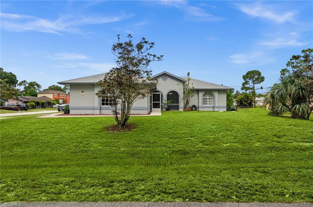 Welcome to this beautifully renovated 3-bedroom, 2-bathroom home located in the highly desirable, NO HOA community of San Carlos Park in Fort Myers! From the moment you step inside, you'll be impressed by the quality updates and modern finishes that make this home truly move-in ready. The stunning new kitchen serves as the heart of the home, featuring stylish cabinetry, beautiful countertops, and updated fixtures, while the completely remodeled primary bathroom offers a spa-like retreat. New flooring throughout creates a fresh, cohesive look that complements the home's bright and inviting interior. Beyond its beautiful cosmetic upgrades, this home also provides valuable peace of mind with a brand-new roof, water softener system, and a recently serviced septic system. Step outside to enjoy the screened lanai, perfect for relaxing or entertaining year-round, while the fully fenced backyard offers plenty of space for children, pets, or outdoor gatherings. Situated on a desirable corner lot, this property boasts outstanding curb appeal and extra privacy. Every detail has been thoughtfully updated with care, allowing the next owner to simply move in and start enjoying everything this exceptional home has to offer. Conveniently located near shopping, dining, RSW International Airport, Gulf Coast Town Center, FGCU, and Southwest Florida's beautiful beaches, this home is priced to sell and won't last long. Schedule your private showing today!