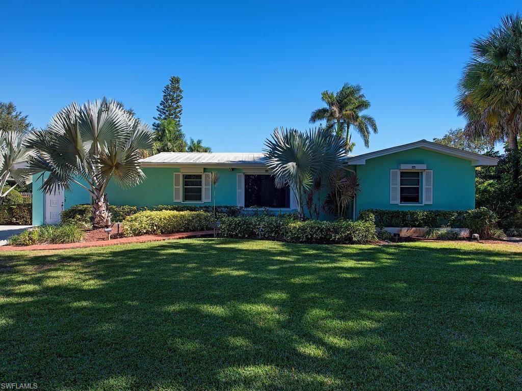 H.15762 - Unique opportunity to build or renovate right on prestigious Gordon Drive on a large 100' x 185' lot. This Aqualane Shores property is just two blocks to the beach and one block to the famous shopping and dining on Third Street South! Beachy, clean, charming older home with a pool, but the value here is in the land. Adjacent home on same sized lot at 1655 Gordon is also for sale, same price, same owner. A chance to have side by side rentals or family getaways...perhaps a future mega-home site for a dream home near the beach.