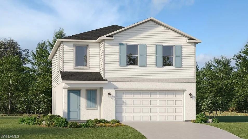 One or more photo(s) has been virtually staged, AI generated or rendered.  Crane Landing is a master-planned community of new single-family homes for sale in North Fort Myers, FL, offering a private dock and an excellent selection of onsite amenities. This expansive two-story home boasts a well-designed layout, featuring a first floor dedicated to shared living and entertaining. The open-concept design seamlessly connects the kitchen, dining room and family room, with sliding glass doors leading to the backyard. Upstairs, a spacious loft separates the three secondary bedrooms from the serene owner's suite. Completing the home is a convenient two-car garage. Prices, dimensions and features may vary and are subject to change. Photos are for illustrative purposes only. Estimated delivery date is Aug/Sept 2026.
