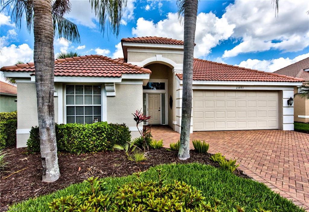 Updated Cypress Model with 2 bedrooms + a den, & 2 baths located on two lakes adjacent to the 15th tee being sold turnkey -- golf clubs and your tooth brush is all you need.  Enjoy lounging on the expansive lanai or swimming in your private pool while you soak up everything Spring Run at The Brooks -- a coveted bundled golf community -- has to offer! Brand new roof put on in 2020, and stunning wood-look, luxury vinyl flooring that was just installed. Updated kitchen with custom cabinets, quartz counter-tops, and Kenmore Elite stainless steel appliances. A beautifully remodeled one-owner home with open living area all on one floor with no stairs -- perfect for that Southwest Florida lifestyle.  Spring Run is a wonderfully active community with a wide variety of amenities & social activities. Fine dining in the club house or after round drinks in the 19th hole -- it's up to you! Pro Shop,  pool & spa, tennis & bocce courts -- all just 20 minutes to the Airport & the wonderful SWFL beaches!