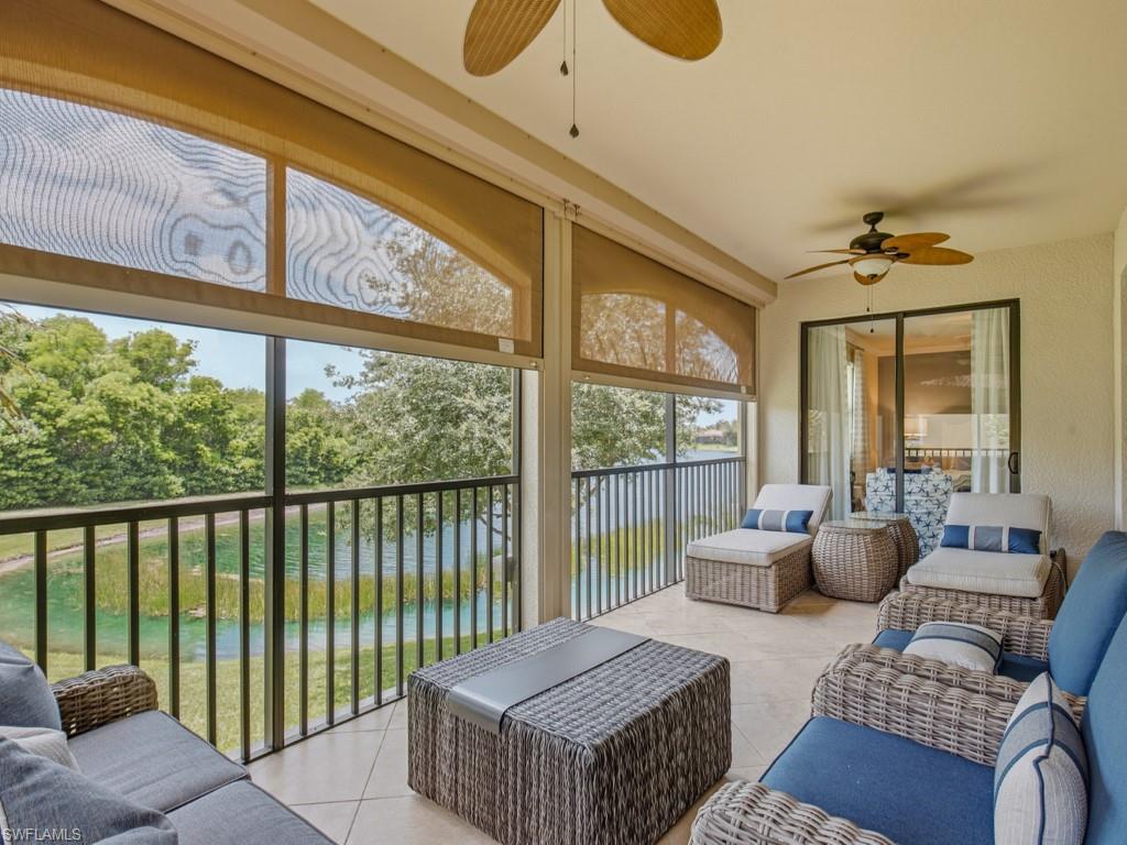 Beautiful second floor coach home water view with full TCP Treviso Bay Golf Membership. Welcome to 9502 Napoli Ln #201, a meticulously maintained 3-bedroom, 2-bathroom coach home situated on an exceptionally beautiful lot with water views in the sought-after Treviso Bay community. This tranquil coach home is just walking distance to the 5 star Treviso Bay amenities. This charming residence offers a thoughtfully designed floor plan which brings abundant natural light, welcoming foyer, 2 guest rooms  which are separated from the primary suite, large kitchen with stainless steel appliances and relaxing living room which invites you to the peaceful outdoors! The many upgrades include: professional window treatments, new Bosch dishwasher, 3 Storm smart shutters, newer washing/dryer, HVAC system installed in 2020, updated lighting and paint and new water heater. The garage boasts new apoxy floors, floor to ceiling storage, new sink and work space in garage and a full refrigerator and freezer.
Treviso Bay's Five Star amenities are second to none boasting the Villa Rilassare amenity center La Brezza resort style pool and full bar, professionally staffed fitness center, tennis courts, bocce, pickle ball, basketball and full spa services. The spectacular Treviso Bay TPC Golf clubhouse has two dining rooms, library, TPC pro shop, luxurious locker rooms and a breathtaking terrace over looking hole 9 and 18 to enjoy cocktails or fine dining. Just 5 miles away from Naples beautiful sandy beaches and fabulous 5th Ave shopping and restaurants!