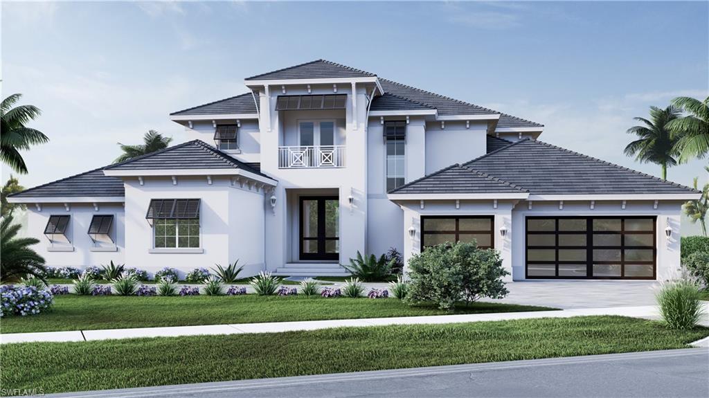 New Build, nearly complete. Coastal Contemporary Waterfront residence includes an expansive 4 beds + Office and 5 baths. Smokehouse Creek views are nothing short of spectacular with direct access, to Caxambas Pass. Presenting an impeccable designer home with high-end finishes and commanding views from 2 levels. The open entry foyer leads to a great room with 12’ ceilings and box beams, open to the waterfront dining area and custom kitchen with walk-in pantry. This level features a game room with wetbar. The ground floor spacious and opulent primary ensuite includes a well-appointed bath with dual sinks, soaking tub, 2 walk-in closets and access to the study. The upper level, accessed via stairwell or elevator, features 3 ensuite bedrooms and a loft games room with wetbar, plus a covered waterfront terrace and private terrace. Take in the stunning south facing waterfront views galore spanning the back of the home through floor-to-ceiling impact glass sliders and windows overlooking the pool, spa and waterfront. A covered lanai houses an outdoor kitchen with fireplace and pool bath. Built for discerning individuals who seek to build their very own legacy in Marco Island.