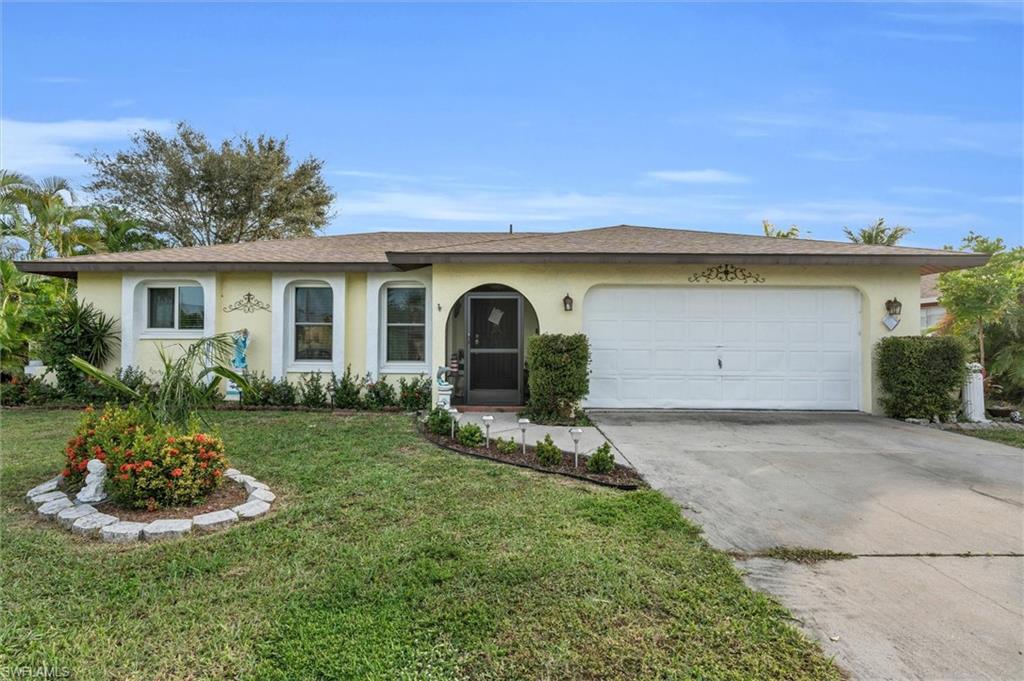 Uncover an incredible opportunity nestled in the heart of SE Cape Coral with this gem of a house full of upgrades! This home is a dream for first-time buyers or savvy investors. Imagine a swift commute to Cape Coral and Fort Myers, with the charm of a fully upgraded kitchen and gleaming stainless steel appliances. The open living area creates a vibrant space connecting seamlessly the living room, kitchen, dining room & additional living quarters. Picture entertaining guests with the ability to stay engaged no matter the room their in. The split-bedroom floor plan and wood laminate floors in all three bedrooms add to the allure. A slider off the living area leads to the spacious lanai, perfect for relaxing or hosting gatherings. This house comes loaded with upgrades which include the following over the last year: New hurricane windows and doors; new roof, new ductwork, and new AC just 5 days ago! No flood insurance required on this home and is located in flood zone X. Nearly fenced in yard. We have 4 4-point inspection and wind mitigation report as well. On top of all that, ALL ASSESSMENTS ARE PAID IN FULL.