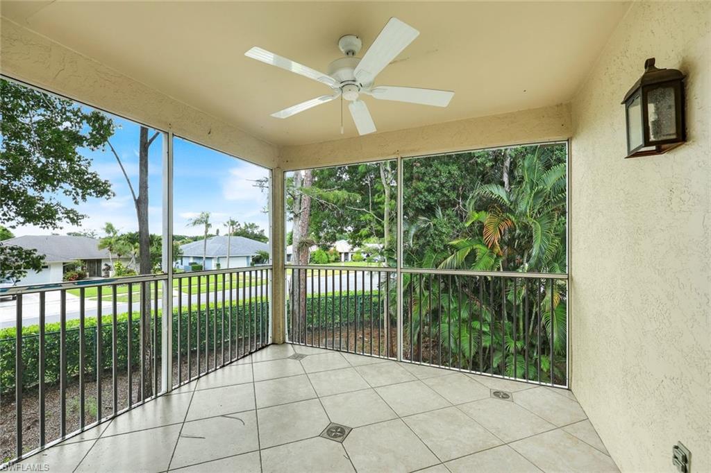 Enjoy comfort, style, and privacy in this beautifully updated end-unit residence with a one car garage in Crescent Gardens. Filled with natural light, this spacious home features soaring volume ceilings and an open-concept living area that flows seamlessly to a screened lanai overlooking peaceful, lushly landscaped grounds.

The thoughtfully renovated kitchen showcases elegant quartz countertops, rich dark shaker-style cabinetry, stainless steel appliances, and a modern wood-look plank tile floor that complements the home's contemporary design. Both bathrooms have been tastefully remodeled with quartz surfaces, stylish vanities, and oversized walk-in showers featuring sleek frameless glass enclosures.

Tile flooring extends throughout the main living areas, while the bedrooms offer warm laminate wood flooring for added comfort. Combining quality updates, tranquil views, and a desirable end-unit location, this move-in-ready residence offers the perfect blend of low-maintenance living and modern elegance.