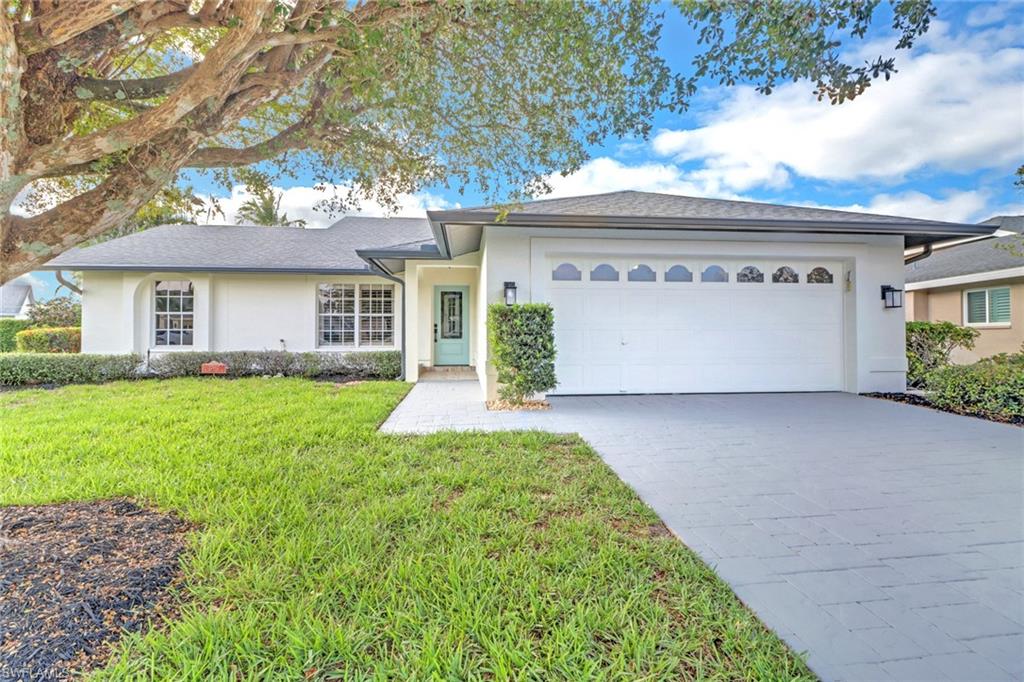 NEWLY RENOVATED PRICED TO SELL!! Walk into this bright and airy home in the peaceful Fountain Lakes Community!! Property boasts 3 bedrooms and 2 baths. This move-in ready residence has numerous recent upgrades and features. You'll love the fresh new tile floors throughout the house and the renovated bathrooms complete with new granite counters, backsplash & updated fixtures. The interior has also been freshly painted, along with the exterior. Kitchen is light and open with stainless steel appliances and counter space galore. Other notable upgrades include an epoxy driveway & garage, new front door, window lanai screens, new tile in the lanai, replastered ceilings, new sheetrock, new ceiling fans, new irrigation system & plantation shutters. The HUGE screened lanai and 2-car garage are perfect for entertaining and all of your storage needs. Additionally, the home was re-plumbed in 2018 and features a new electric panel, new AC, and a new water heater, all added in 2018. This gated community has low fees and a community center, community pool, tennis courts, and a 9-hole par 3 golf course. Best of all, the property suffered NO DAMAGE from Hurricane Ian. Schedule your showing TODAY!