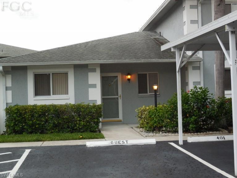 This sought after first floor end unit now available.  Feels like a villa home since there is no unit above.  Great split floor plan.  Guest Suite has pocket door for extra privacy. Equipped with all appliances including washer & dryer.  Maintenance fee very low...only $210 per month.  Fee includes water, sewer, trash removal, pest control and more.  Assigned covered parking outside front door. Extra Storage area in attic through master walk-in closet.  Heated pool.  Great garden view from screened lanai.  Summerlin Village is one of Fort Myers best kept secrets.  Extremely well maintained community in one of the best locations in S. Ft Myers.  Near beaches, shopping, schools,churches, restaurants, Health Park.  Visit this unit today.  Will not last long!