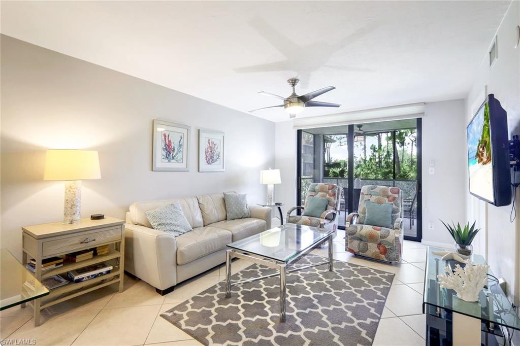 AMAZING opportunity to own your piece of PARADISE. This beautifully updated 1Bd/1Ba TURNKEY, 1st floor unit a great place to call home when you want to enjoy the Bonita Bay lifestyle. With an open living/dining area, a generous lanai space & a large primary suite, there is plenty of room! This home is perfect if you are looking for your personal Bonita Bay haven, or if you are searching for an investment property! Wild Pines is a highly sought-after enclave in BB as owners enjoy the ability to rent weekly, giving them the opportunity to optimize their income potential. Included in the annual master fee is the use of many amenities including the Wild Pines pool, tennis courts, BBQ Grills, Backwater Jack's Restaurant & Bar, 4 parks, 12 miles of hiking & bike trails, pickleball, bocce ball, a private beach club on the Gulf of Mexico and so much more. Join Bonita Bay's esteemed country club for additional amenities such as state of the art fitness center, use of several onsite restaurants, golf, tennis and use of the Breezeway pool and restaurant. Wild Pines is a true gem in the heart of Bonita Bay!
