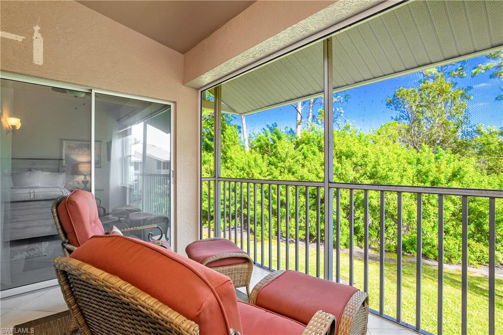 CLOSE TO THE BEACH AND TURNKEY! Located in the highly desirable community of Vanderbilt Lakes, this turnkey, 2 bed/2 bath condo is your perfect winter getaway! Just pack your bags and begin living the SW Florida lifestyle. You'll love the floor plan featuring soaring ceilings, and an open great room/dining/kitchen space. The kitchen is equipped with newer stainless steel appliances, a large pantry/storage area, an additional smaller pantry, and a private tropical screened-in lanai which is ideal for enjoying your morning coffee or evening cocktail. The split floor plan is great for entertaining guests, with the owner suite at the back of the home and the guest bed/bath at the front. Enjoy an active community and friendly community, offering tennis, pickleball, and a short bike ride to the beach! Close to restaurants, shopping, a number of beaches, and downtown Naples and Bonita. Also a short ride to RSW International Airport. Don't miss this fabulous opportunity!