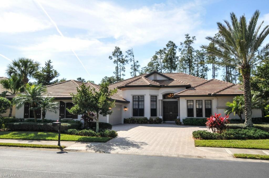 This is the largest Grand Estate floorplan in Pelican Preserve. This beautiful estate home with minimal use shows like a model and is in move-in ready condition. No expense has been spared for this immaculate "Custom" Francesca model. The owners have only occupied it six months since 2012. In 2014 an Energy Efficient Air Conditioner was installed along with spraying foam insulaton to minimize the electric bills. It is freshly painted inside and out with a neutral decor and upgraded lighting. This split floor plan home has it all - three berooms and den, a formal dining room and a large great room, open to a large kitchen with a granite island. The large Tuck A Way sliding doors cover the full width of the 22X20 great room wall which opens to the 57X14 covered and screened rear lanai, with a custom electric grill and counter the width of the lanai. The oversized rear yard overlooks a peaceful and quiet wooded preserve and a water view. It is completely private. Hurry for your private showing for this estate will not last long on today's market. It is priced to sell! Please view the attached photos and virtual tour to appreciate it's magnificient allure and tranquility.