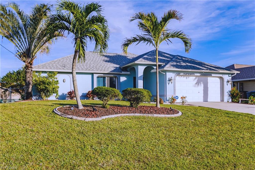 Discover effortless coastal living in this beautifully appointed 4-bedroom, 2-bath pool home, offered turnkey and enhanced with elegant upgrades throughout. A bright, open layout is framed by vaulted ceilings and plank-style tile flooring, creating a sophisticated and cohesive interior.

The primary suite offers a serene retreat with a spacious walk-in closet and ensuite featuring a walk-in shower and dual sinks. 

At the heart of the home, the kitchen showcases granite countertops, ample cabinetry, and a functional layout ideal for everyday living or entertaining.

Step outside to the screened lanai overlooking a sparkling pool, perfectly positioned for relaxation and year-round enjoyment. The fenced yard adds privacy and versatility, complemented by a storage shed for added convenience.

With assessments paid and tasteful coastal furnishings included, this residence offers a refined, move-in-ready opportunity in one of Cape Coral’s most desirable settings, where comfort, style, and turnkey ease come together beautifully.