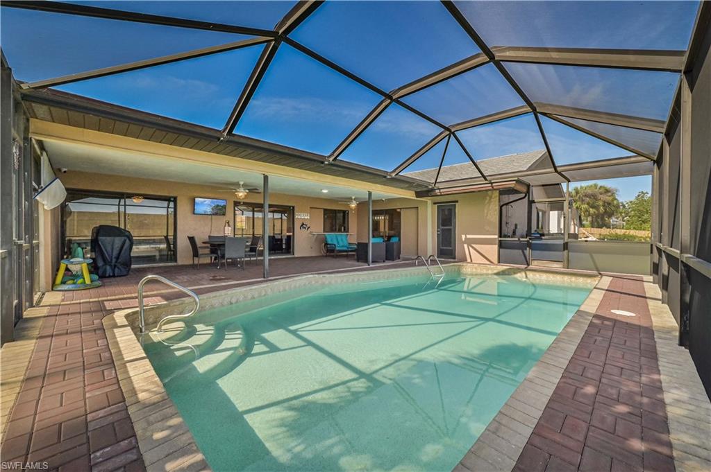 Back on Market! Buyers financing fell through. List price below appraised value! Beautifully remodeled turnkey, SAILBOAT ACCESS, heated pool home located in Southeast Cape Coral. With direct Sailboat Access, enjoy a quick 3 minute boat ride to open water – no bridges! This spacious 1800+ sq ft home offers lots of updates and upgrades. Including, A/C 2021, new pool heater, new pool screens, new pool light and pool filtration system, all new appliances including washer & dryer and all new furniture. Brand new kitchen with granite counter tops and solid wood cabinets. Home offers a spacious covered lanai area for entertaining and relaxing. Other features include a cove alarm system with glass break and flood sensors, carbon smoke alarms, window and door alarms and a 360 camera system. Great investment property (home already has vacation rentals in place) or home to call your own. Conveniently located to all restaurants, shopping and beaches. Horton Park and Boat ramp is right at the end of the street.