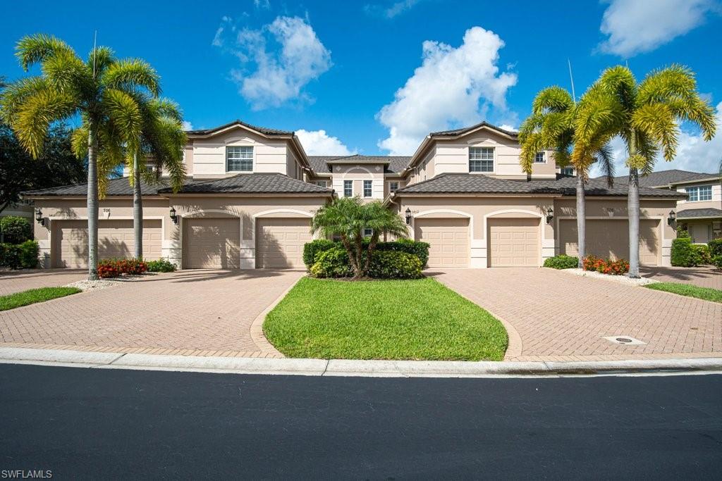 BEST VIEW IN THE VINEYARDS! This FIRST FLOOR, 2 Bedroom PLUS Den, 2 Bath, 2 Car Garage unit exemplifies the Florida Lifestyle. Enjoy sweeping lake views over the Southwest Florida sunset with an abundance of natural light, and beautiful landscaping. NEW coated steel roof and gutters installed in 2021. Freshly painted in 2022. Gourmet kitchen has updated stainless steel appliances, new Quartz countertops, expansive cabinet storage, breakfast nook PLUS a formal dining area. The huge 40-foot screened lanai has electric hurricane shutters, and sliders. Updated master bath, gorgeous crown molding, walk in closets, and ample storage space make this the perfect home for YOU! Located in the Vineyards, Regency Reserve has a stunning resort style pool, clubhouse and fitness center are currently under a luxury remodel. Low maintenance fees and pet friendly for you and Fido. Social and Golf Memberships are optional and include use of the Vineyard’s TWO award winning championship golf courses, tennis and pickleball courts, 2 restaurants and social events.