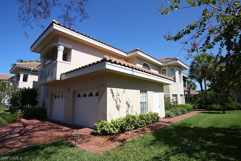 Immaculately maintained end unit residence in one of Pelican Bay's most desirable low-rise communities.  Expansive views of the manicured lake from the screened & glassed enclosed lanai.  Furnished in a traditional vintage Florida style decor scheme with tiled flooring in the living areas and green carpeting in the bedrooms and den.  Sofa, loveseat, two chairs and an ottoman in the living room.  The glass dining room table seats six plus there are two bar stools at the breakfast bar.  Furnished with every creature comfort to make a tenant's stay more convenient and enjoyable.  Amenities to The Crescent include a heated pool and spa, exercise room and social club room.  Enjoy the world class amenities of Pelican Bay including two private casual beachfront restaurants, beach shuttle, beach chair & umbrella set-up service, tennis club (pay per play), community fitness center, walking trails and more.