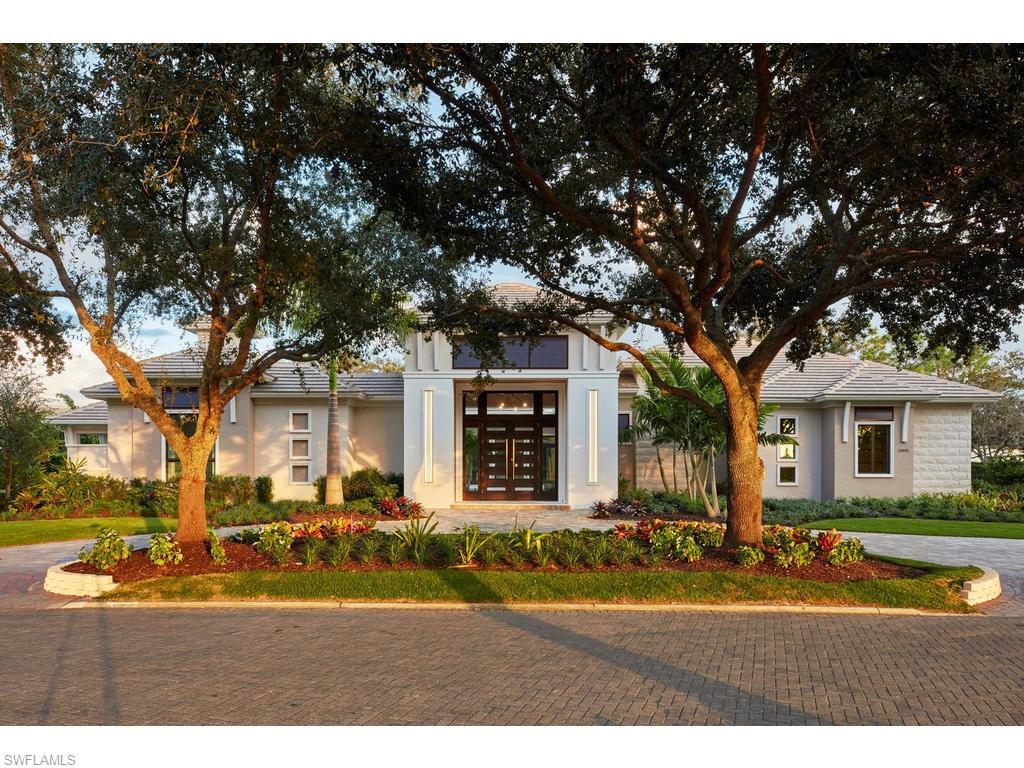 AWARD WINNING BUILDER; providing artistic design, a white glove approach to service, and an unwavering commitment to detail, sets McGarvey Custom Homes apart as one of Southwest Florida’s most preferred luxury home builders. Courtyard style home includes CBS construction, metal framing, Anderson® wood encased impact glass throughout, 4-bedroom suites, powder & pool baths, study, 4.5-car garage, gourmet kitchen w/frameless fully overlaid wood cabinetry & soft close hinges (see cabinet layouts), WOLF® gas cooking and SUBZERO® panel refrigeration (see appliance provision). Home automation/security/AV package. Carrier® infinity condensers & dehumidifier. Fi-Foil insulation applied on block walls, Icynene® applied to roof deck for a low humidity environment. Mold-resistant drywall on interior side of concrete masonry walls. Exceptional outdoor living includes a private Cabana, private garden, Portico, outdoor gas kitchen, gas fireplace, gas fire bowls, salt chlorinated pool & spa with JANDY® gas heater, autofill & AutoLink®, LED fountains and more water features. Selling price includes furniture package valued at $270,000.