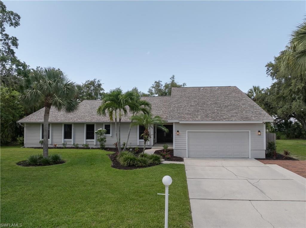 Custom-built 4-bedroom-plus-den Southern Exposure Pool Home in highly desirable McGregor Woods!  Large .426 Acre Lot!  This move-in-ready gem features all new impact-resistant windows and doors (2025), a new roof (January 2024), and recently replaced A/C units. The kitchen has been beautifully updated with quartz countertops, shaker-style soft-close cabinets, and modern finishes. The master and guest baths have also been refreshed. Throughout the home you’ll enjoy new LVT flooring, fresh 8-inch baseboards, and crisp new trim. The home is surrounded by mature trees that offer excellent privacy. The pool features a durable StoneScapes pebble finish and beautiful paver decking with new LED pool lighting. The living area of the home has never flooded from any storm. This home has had every update completed for hurricane safety and qualifies for all available homeowners insurance discounts. McGregor Woods offers brand-new pickleball and tennis courts, plus a community pool and spa. Located just minutes from Fort Myers and Sanibel Island beaches, as well as restaurants, shopping, and world-class boating and fishing.