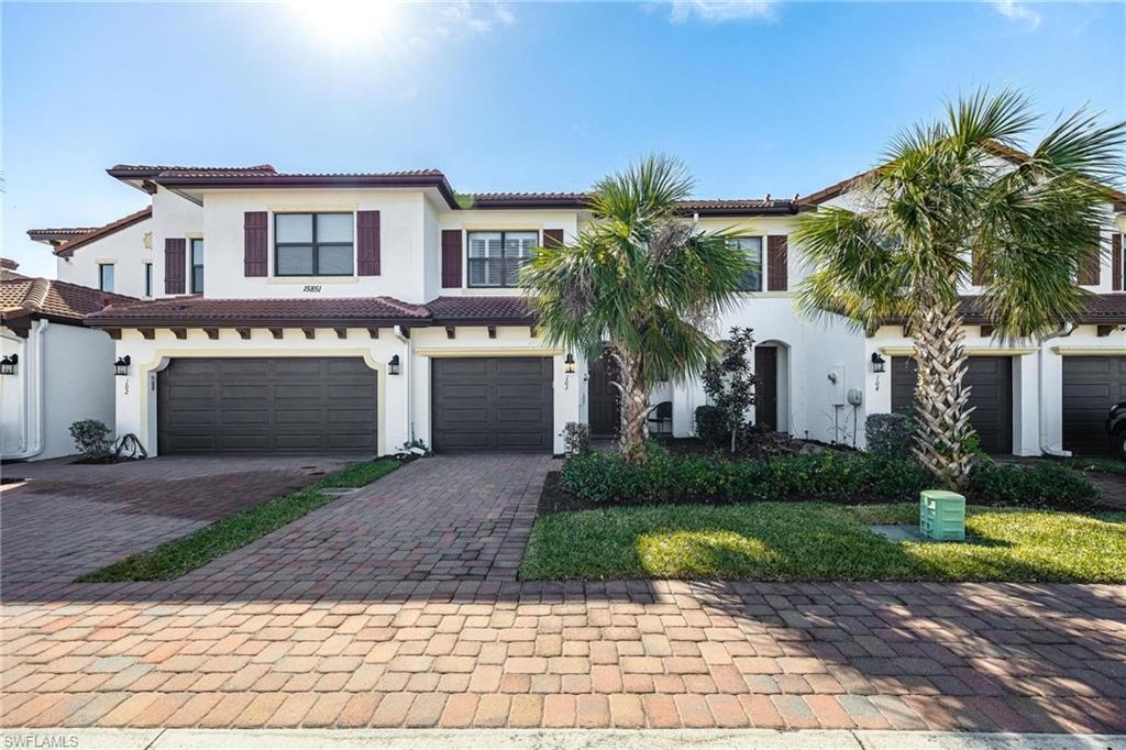 Amazing Location!! Barely Lived In! This Freshly painted 3 bedroom 2.5 bath 1 car garage townhome features newly installed plantation shutters throughout, stainless steel appliances, granite countertops and a large extended screened in lanai to enjoy the Florida lifestyle. Upstairs there is a small loft area which gives the unit a true split floor plan from the master and guest rooms. Another plus is that the laundry is located on the 2nd floor with all of the bedrooms. Villa Medici is a gated community that is conveniently located near shopping, restaurants and beaches. Health Park Hospital is also located right across the street. Perfect for medical professionals, second home, primary residence or snowbirds. Villa Medici amenities include a beautiful pool, clubhouse, fitness center, and low HOA fees the Internet, Cable, Water, Sewer, and Landscaping.