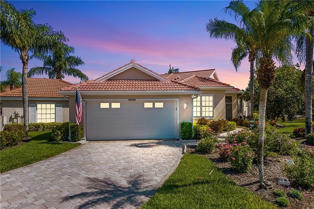 One of only 6 uniquely designed villas in Carlton Lakes, this stunning property offers an exceptional living experience in a prime location. With spacious interiors, high-quality finishes, and an abundance of natural light, this home creates a warm and inviting atmosphere. The open floor plan seamlessly connects the living, dining, and kitchen areas, allowing for easy entertaining and a relaxed lifestyle. Whether you're sipping your favorite beverage or hosting gatherings with friends and family, the expansive lanai with a long lake view provides a perfect balance of comfort and elegance for creating lasting memories. The property also features a range of amenities, including a community pool, fitness center, and tennis courts, ensuring that residents have everything they need for a truly enjoyable living experience. Don't miss the opportunity to make this exquisite property your new home. 2020 Roof, 2021 AC.