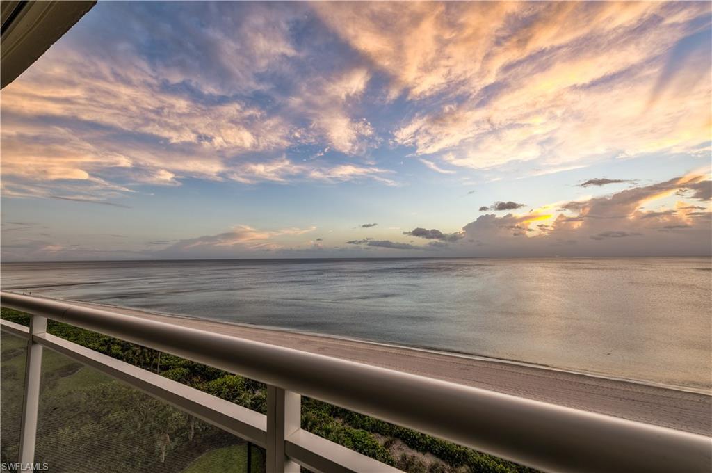 With sunset views and direct beachfront access, this stunning 4,000+ square foot condo, positioned on the 7th floor in exclusive Moraya Bay was designed for entertaining. Enter through the private elevator and gorgeous marble foyer, the open-floor plan and floor-to-ceiling glass, allows for magnificent Gulf-front views from the Kitchen, Dining, Great Room and Master. This 3 bedroom, 3.5 bath residence with exquisite finishes is the only direct view unit for sale in the building. Fully loaded kitchen with Wolf gas range, dishwasher, multiple refrigeration units, two ice makers and an additional full-size refrigerator. Its 530+ square foot open lanai (with glass railings) makes sunsets feel close enough to touch. And when you’re not spending time inside this stunning space, Moraya Bay’s two pools, beach and poolside service, restaurant, gym, and full-time manned security and concierge services, make you feel as though you’re at a 5-star resort.