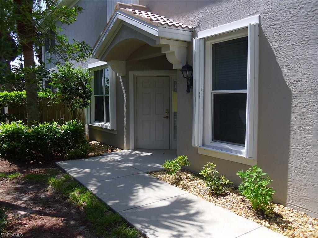 See this sunny beautiful "Jasmine Model" first-floor  2 bedroom, 2 full baths plus a DEN/STUDY! This home has accordion STORM SHUTTERS on all windows and lanai. It is furnished with tile floors in the living, entry, bath, and lanai areas. The location is close to the pool with a newer refrigerator, dishwasher (2023), and newer washer and dryer. There is back gate access to Treeline Avenue which is a 10-minute drive to the regional airport and minutes to food shopping, Walgreens, a gas station, and a shopping plaza. Colonial Country Club has a brand new clubhouse that offers dining, tennis, pickle ball, a fitness center, aerobics, and pay-as-you-play golf.