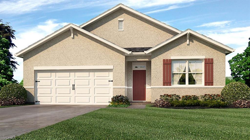 Under Construction. Your dream home awaits! This stunning 4-bedroom 2-bathroom, 2 car garage home has what you’re looking for. Boasting 1,828 square feet of living space in a brand new, gated, single family home community by D.R. Horton. You’ll be close to I-75, the vibrant downtown River District, boating, parks, shopping and medical facilities. North Ft. Myers is Reminiscent of a small-town feel. This spacious open-concept kitchen offers quartz countertops and stainless refrigerator with water and ice, range, microwave and dishwasher - perfect for entertaining! The great room provides both a dining and living area with the primary bath featuring dual vanity and quartz countertops with plenty of storage space. Step into the walk-in shower with 18" wall tile and enjoy the very spacious closets. Plus there are plenty of amenities to enjoy including a resort style pool, splash pad beautiful clubhouse with fitness center, bocce and pickleball courts and tot lot.