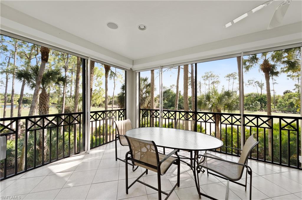 Surrounded by golf course & water views with NO buildings right next to you or in your view! Tiburon MEDALLION GOLF Membership is INCLUDED with this luxury rental. Available July 2026 forward to December 30, 2026 and available after April 30, 2027 forward at a great rate. BUT, We do have other GOLF rentals for the 2027 season..... Immaculate former model with built-in speaker system, Plantation shutters, lots of neutral granite & marble finishes, diagonal tile inside & also on the 1,000 sq. ft. screened & storm shuttered balcony (to include shade screens also). Bright & updated open kitchen, stainless appliances, fully stocked & ready for occupancy. I don't usually show the garage but this garage is super clean & offers plenty of large & extra large cabinet storage & extra counter space too! Views of the golf course & water from the main balcony, master bedroom, dining & living rooms & from the second family room balcony also. NO OTHER BUILDINGS IN YOUR VIEW! The second floor is all yours with private & secure elevator access. Bolero features NEW roofs, NEW building & balcony paint colors, gated access, Steps to the tropical pool, spa, grilling stations & a few more steps & you're at the Tiburon Golf Club or the RITZ-Carlton Golf Resort hotel.