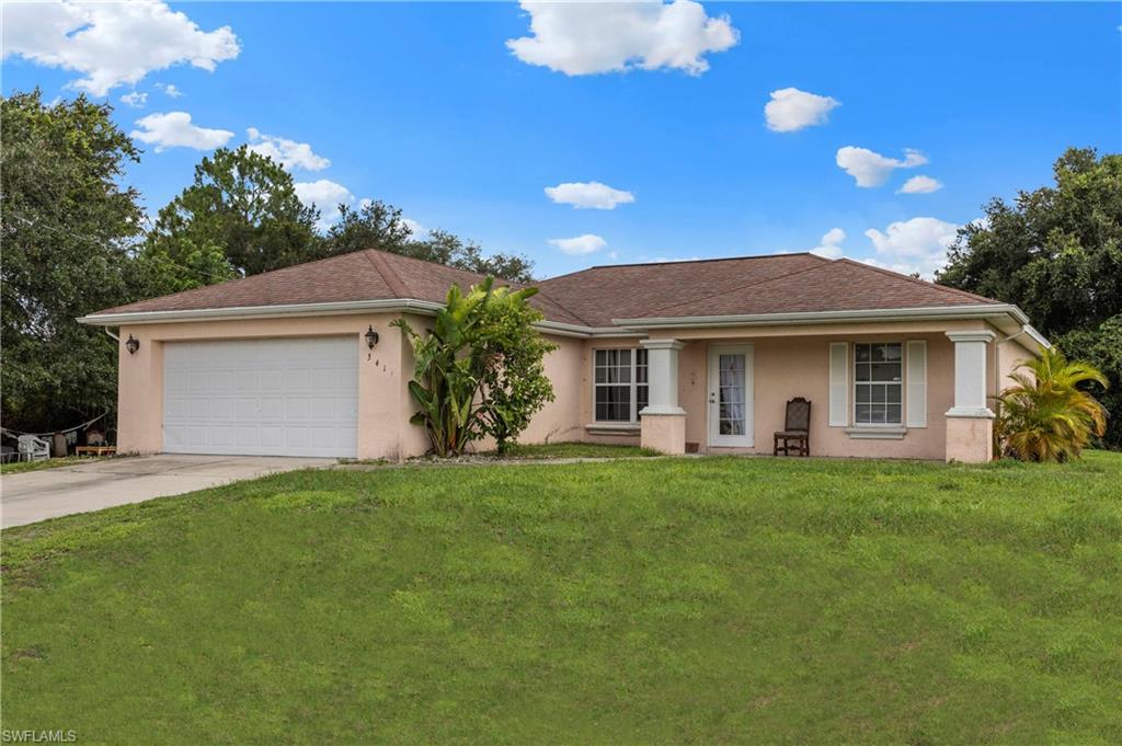 Accepting FHA! This spacious, well-maintained home with high ceilings features a large, screened-in lanai, ample storage, and attractive open floor plan ideal for entertainment. This home is located in beautiful Southeast Lehigh Acres near the recently-widened Highway 82 for a relaxed commute to Fort Myers, Bonita Springs, Immokalee, and Labelle. Investors - home is rented for $1285 monthly and property management is happy to stay on. AGENTS _ IT IS IMPORTANT THAT YOU READ REALTOR REMARKS THOROUGHLY.
