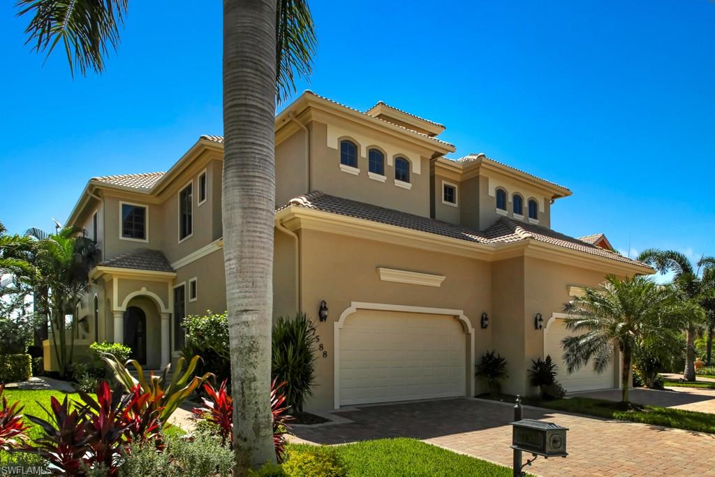 The only resale in highly desirable River Reach Estates.  This beautiful low cost, maintenance free community is located on the Imperial River, with Gulf access, just minutes from Bonita Beach. This Single Family residence has all the features and finishes of a Million Dollar home, including a private pool & spa, elevator ready design, 12 foot tray ceilings with double crown, GE Monogram appliances, Anderson Impact Resistant windows & PGT Windguard sliders for maximum hurricane protection. You'll appreciate the fine craftsmanship in the custom designed cabinets, granite counters, porcelain tile floors, decorative railings, & more. The spacious floor plan offers a gorgeous Master Bedroom suite with his & her vanities, 3 guest suites with private bath, & 2 car garage. If you want Newer Waterfront Construction & direct access to the Gulf of Mexico from your private dock & boat lift, this Villa has it all. Single Family Residence is attached to neighbor on one side.