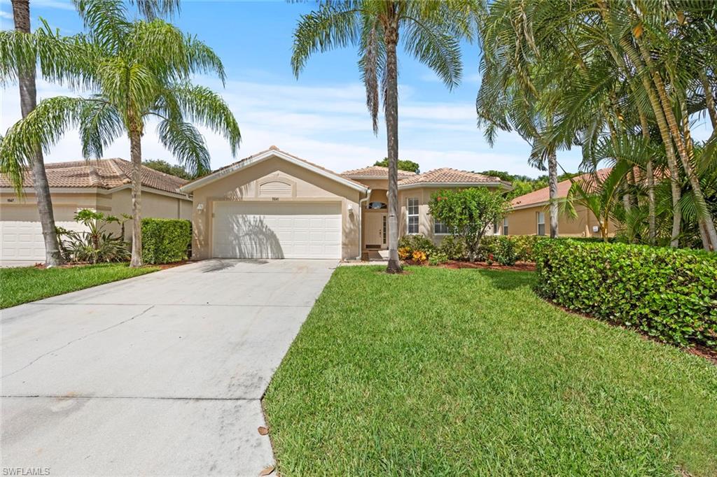 This lovely 3 bedroom +Den Single Family home is situated in a very desirable, low quarterly fee community withh only 98 other single family homes.   A quaint and quiet neighborhood providing Community Club House with pool/play ground to enjoy year round.  NEW ROOF,  New Stainless Steel kitchen appliances, freshly painted exterior and interior with very neutral colors providing a Ready to Move-In home. Tile flooring throughout the living areas and new carpeting in the guest rooms with wood flooring in the den. Landscaping has been freshened to provide great curb appeal, yet easy maintenance.   Community created a beautiful Butterfly Park just one house way to enhance outdoor activity.  Estero is one of the fastest growing areas the US.  Minutes from shopping, formal-informal dining, I-75 Exchange, Hertz Sports Arena and Florida Gulf Coast University.   White sandy beaches, fishing, boating on the Estero Bay back waters plus gorgeous sunsets over the Gulf of Mexico to finish off your day within a 20 minute drive.   Several public & private golf courses close to enjoy a round.    Schedule your showing today, this property will sell quickly!
