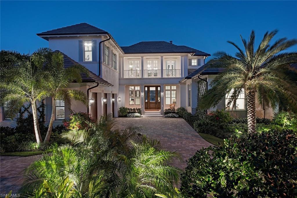 Enjoy sprawling wide water vistas of Doubloon Bay from this Stofft Cooney penned and Ficarra Design Associates conceived home situated just a short walk away from the coveted private Cutlass Cove beach club access. Completed and originally sold in 2022, this timeless and truly stunning home has been impeccably maintained by the current owner and is available for immediate occupancy. Residence offers ultrafast Gulf access, just over 6,200 sq/ft of air conditioned space, and includes 6 bedrooms, den, upper lounge, 3 car garage, and new dockage with 32,000lb and 7,500lb lifts.  Home was built with the highest standards and finishes in mind including full concrete construction with upper poured concrete flooring system, Travertine, marble, and wide plank oak wood flooring throughout, Weiland lift and slide door systems, Ruffino cabinetry, Cristallo counter tops, temperature controlled wine room with back lit quartzite feature, custom designed vent hoods, 3 fire features, generator, and additional special features throughout.  The outdoor living space offers a generous heated infinity edge pool with spa and sun shelf features as well as covered outdoor kitchen, dining, and lounge area ideally finished with fire place, and automated roll down screens and shutters.  No flooding event has had any impact on the home including the garages.