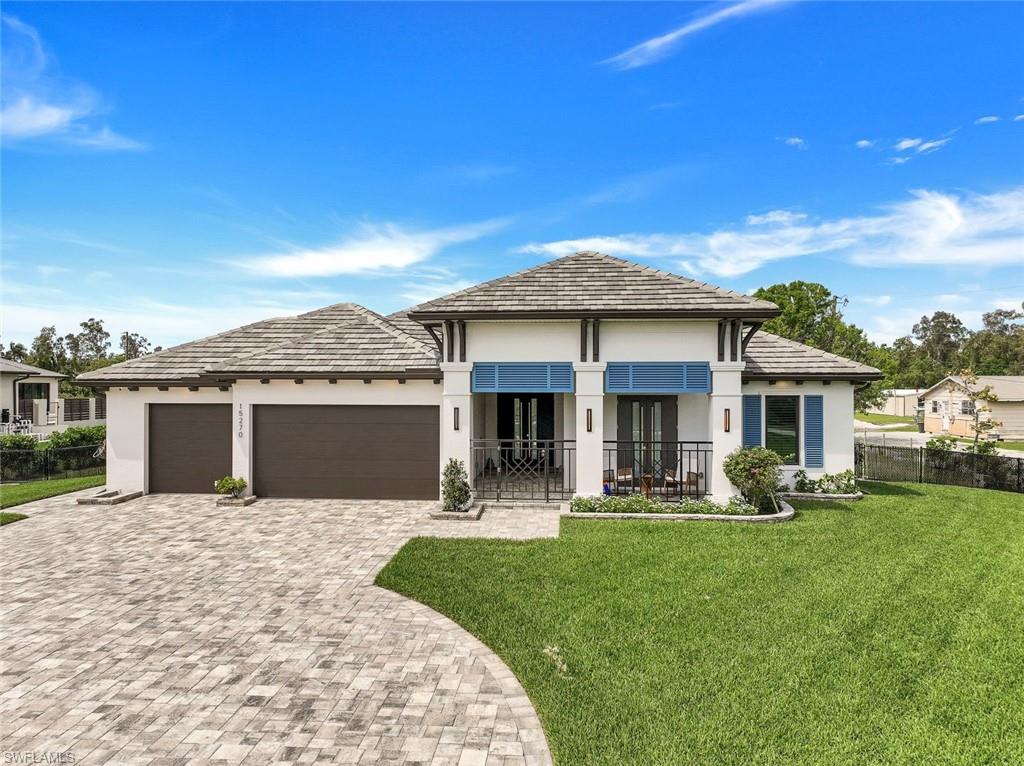 Want land AND convenient access to EVERYTHING? Want new construction but don't want to wait 2 years to build? HERE IT IS! A rare opportunity to get a newer built home on 1.85 acres (zoned AG-2 - animals allowed, barns allowed) with all the modern conveniences and upgrades that you would possibly want! Custom built in 2021 by award winning builder, Aubuchon Homes, you CAN have it all and NOW! EVERYTHING about this home is GRANDE! The entire property is fenced with multiple areas sectioned off for farm animals, chickens and dogs so that they all have their own safe space. Home is 3BR PLUS pocket office, 3.5 baths and 3 car garage spaces. Front entrance features aluminum gate and front porch sitting area. Home has exterior cameras, timed lighting, whole house surround sound & CAT 6 wiring throughout. Walk through the custom front doors into the HUGE 40x22 EVERYTHING room that was truly custom designed for entertaining. Immediately note the wall of 10 foot sliding glass doors which pocket seamlessly integrating the interior and exterior living spaces. Main room has 12 foot ceilings as well as decorative tray ceilings. Blind niche neatly tucks away the blackout remote control shades. Opposite walls are adorned with decorative brick. The kitchen has many functional upgrades such as pull outs, soft close, knife block, spice drawer, GE Appliance package with induction cooktop, built in coffee bar, full walk in pantry & tons of storage. Owners suite also has 10 foot sliding glass doors, huge custom walk in closet with built in shelving, dual sinks, spacious shower with multiple shower heads and bench. Guest bedrooms are spacious and one even features an exterior door to front porch for in-laws to enjoy privacy or for customers to enter if you want to use a home office. Outdoor living will not disappoint with HUGE covered lanai with remote controlled Kevlar shades for wind protection, ventilated propane grill, side burner, mini fridge, TV wall with outdoor living and dining spaces. Heated salt water pool system is app driven and easily controlled by your phone with tons of features.  Home comes with whole house Reverse Osmosis system, new solar panels w/TESLA battery back up keeping your electric bill always at $300/mo and giving you peace of mind for that next storm or power outage. The blue barn and blue chicken coop will stay for the next family to enjoy (red shed and white barn excluded). So many upgrades and features to enjoy. This is the COMPLETE package. Call and make your appointment today! Agents see comments.