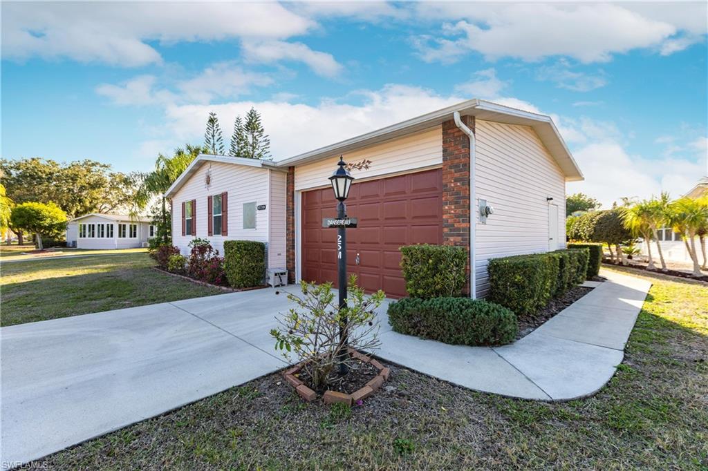Located in Pine Lakes CC the best-kept secret in SW Florida> Gorgeous Community Pool, Hot tub, Tennis, Pickle Ball, Bocce Ball, Shuffle Board, Public Golf Course, Restaurant. Pub. 
Built in 1997 which has 6" walls, Roof 2 years old, AC 5-6. Living here you will never be bored.