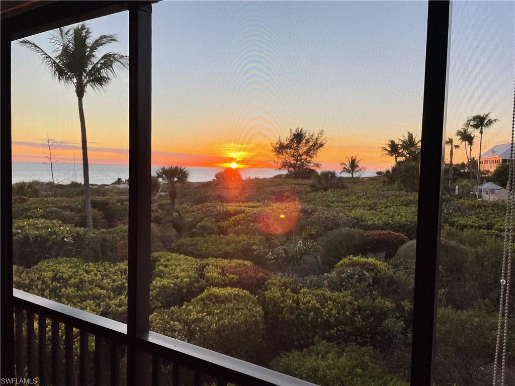 GORGEOUS SANIBEL SUNSETS! Fantastic 2 BR/2 BA plus den floor plan in this direct Gulf-Front corner unit condominium located in the Atrium. Wonderful wrap around porch with sliders, wood tray ceiling in kitchen, impact glass, quartz counters, private cabana, new stainless steel appliances, etc. This condo has damage from Hurricane Ian. It has been completely remediated. Restoration of unit should be completed in 4-6 weeks. Pictures in listing show Pre-Ian and what the unit will be restored back to. A major renovation was completed one week before Hurricane Ian and everything is brand new! Seller has been told that the cabanas will be rebuilt with walls - owner of cabana to be responsible from walls in ~ as of now. No warranties are given from seller or realtor on this property.  This is an "AS IS" cash only sale.