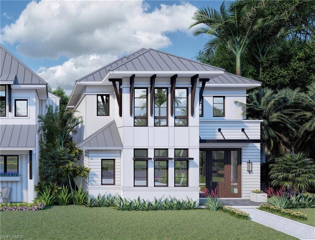 Excellent value in the heart of Old Naples! New MHK designed Old Naples residence under construction by Waterside Builders. Thoughtfully designed this home features a great room concept with four bedrooms, a study, and multiple living areas including an attached guest suite over the garage. The kitchen and great room open to a generous outside living area through tall sliding glass doors that allow for effortless indoor/outdoor living.  The outdoor area includes an impressive pool and spa, a summer kitchen, and an outdoor fireplace. The large master suite is located on the ground level and features a spacious master bathroom and two walk-in closets. The second floor features three bedrooms, each with en-suite bathrooms, and two bonus rooms. The significantly oversized two-car garage is accessible from the rear alley. Conveniently located just steps from Naples' renowned 5th Avenue South and the beach this home is luxurious Old Naples living at its best! Completion in 2021. The sale Price reflects the pre-construction Purchase Price for the property as of March 22, 2021.