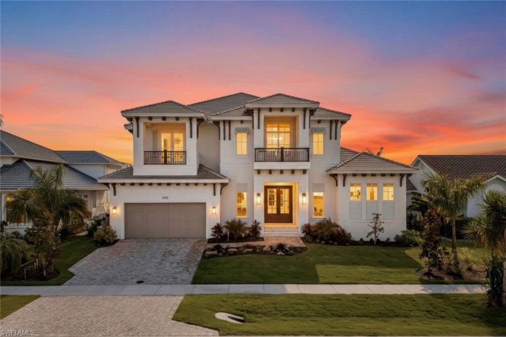 Don’t miss the opportunity to own this exceptional **new construction waterfront residence by premier builder Aqua Custom Homes**, **offered with designer furnishings coming soon and included in the purchase price**. Spanning approximately **4,100 square feet of thoughtfully designed living space**, this five-bedroom, five-and-a-half-bath home offers the perfect balance of sophisticated luxury and relaxed coastal living.

Each bedroom is generously appointed with its **own private ensuite bath**, while a convenient powder room serves the main living level. At the heart of the home, the **chef’s kitchen** is a true showpiece, featuring a premium **Sub-Zero and Wolf appliance package**, including a 48" gas range and a 48" refrigerator/freezer. Custom cabinetry, an expansive island, and a **hidden walk-in pantry** provide both elegance and functionality. Entertaining is effortless with a beautifully designed **wet bar complete with wine refrigeration**.

Seamless indoor-outdoor living defines this residence. The expansive **covered lanai** is outfitted with a full outdoor kitchen, including a built-in grill, under-counter refrigerator, and ice maker—ideal for hosting gatherings year-round. **Motorized roll-down screens and storm shutters** enclose the space, providing comfort and peace of mind in every season.

Enjoy coveted **southern exposure**, bathing the pool and outdoor living areas in all-day sun while taking in sweeping views of the **extra-wide waterway and dramatic converging canals**. Nature lovers will appreciate frequent sightings of dolphins and manatees gliding by.

The second level offers a welcoming **loft-style gathering space**, along with **three additional ensuite guest bedrooms**, a **secondary laundry room**, and access to a spacious **waterfront balcony**—the perfect setting to relax and take in the magnificent views.

This extraordinary home represents a rare opportunity to acquire a **fully furnished, newly constructed waterfront retreat**, showcasing superior craftsmanship, timeless coastal design, and a lifestyle defined by elegance and ease.