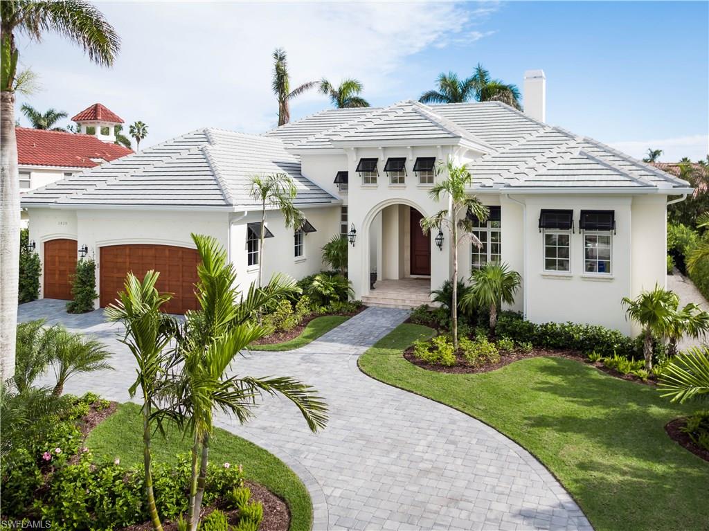 Exciting New Construction. Professionally Decorated and WEST OF CRAYTON RD. - Close to the beach, Classic Island Architecture with Southeastern rear yard exposure - Over-sized lot - Very quiet street. 4 Bedroom, 4.5 Baths - ALL ON ONE FLOOR. 3 car garage, custom pool/spa, summer kitchen, indoor/outdoor fireplaces, roll down shutters and screens, Wolf/Sub Zero appliances. Stunning White Oak flooring throughout. Must see to appreciate the quality of this home. PRIVATE MOORINGS BEACH CLUB AVAILABLE.