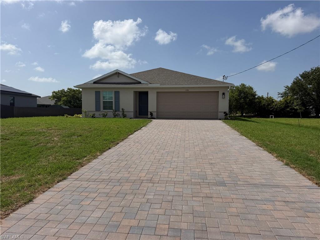 Brand-New Home for Rent in Northeast Cape Coral – Be the First to Live Here!

Welcome to this beautiful new construction home located at 1106 NE 39th Terrace, Cape Coral, FL. Offering 3 spacious bedrooms, 2 full bathrooms, and approximately 1,500 square feet of living space, this home combines modern design, comfort, and functionality.

The open-concept floor plan features a stunning kitchen with granite countertops, brand-new stainless steel appliances, and modern cabinetry, making it perfect for everyday living and entertaining. For your convenience, the home also includes a washer and dryer.

Enjoy the privacy of a fully fenced backyard, ideal for relaxing, entertaining, or letting your pets play. The property also features a 2-car garage and is pet-friendly.

Located in the highly desirable Northeast Cape Coral, this home is situated in a quiet, family-friendly neighborhood with convenient access to top-rated schools, shopping, dining, and everyday essentials. Plus, you’re just minutes from I-75, making commuting to Fort Myers and surrounding areas quick and easy.

Property Features:

* Brand-new construction – never lived in
* 3 Bedrooms | 2 Bathrooms
* Approximately 1,500 sq. ft. of living space
* Open-concept floor plan
* Granite countertops
* Brand-new stainless steel appliances
* Washer and dryer included
* Fully fenced backyard
* 2-car garage
* Pet-friendly
* Prime Northeast Cape Coral location
* Close to schools, shopping, restaurants, and I-75

Don’t miss this opportunity to be the very first to call this stunning new home your own. Schedule your private showing today!

¡Casa nueva para estrenar en el noreste de Cape Coral!

Sea el primero en vivir en esta hermosa residencia de construcción nueva, ubicada en 1106 NE 39th Terrace, Cape Coral, FL, en una de las zonas de mayor crecimiento y tranquilidad del noreste de Cape Coral.

Esta moderna propiedad ofrece 3 amplias habitaciones, 2 baños completos y aproximadamente 1,500 pies cuadrados de área habitable, con un diseño de concepto abierto que brinda amplitud, comodidad y abundante luz natural.

La cocina es el corazón del hogar, equipada con encimeras de granito, gabinetes modernos y electrodomésticos completamente nuevos. Además, la casa incluye lavadora y secadora, listas para su uso.

 Patio cercado perfecto para disfrutar al aire libre con la familia y las mascotas. ¡Las mascotas son bienvenidas!
Características principales:

* 3 habitaciones
* 2 baños
*Garage de 2 carros
 Aproximadamente 1,500 pies² de área habitable
* Construcción completamente nueva
* Garaje para 2 vehículos
* Cocina con encimeras de granito
* Electrodomésticos nuevos
* Lavadora y secadora incluidas
* Patio totalmente cercado
* Se aceptan mascotas
* Excelente ubicación cerca de escuelas, tiendas y acceso a la I-75