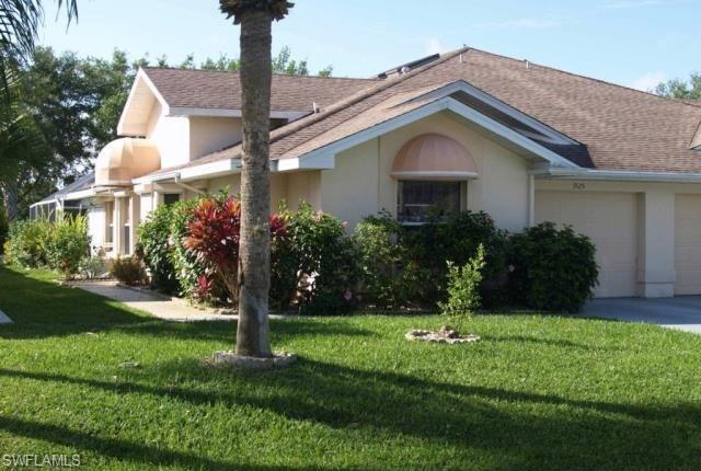 Make this your winter home, vacation rental or live in this beautiful villa with your own private pool & golf course view.  Walking distance to shopping plazas and Lake Camille. This villa has tile throughout and is turnkey furnished. The kitchen is equipped with all necessary utensils and appliances. Some of the features of this home include:  Full size washer & dryer, split floor plan for privacy, large open living room with vaulted ceilings, private dining area, private access from master bedroom to pool area. Located within 20 minutes of RSW airport and 45 minutes from beaches.