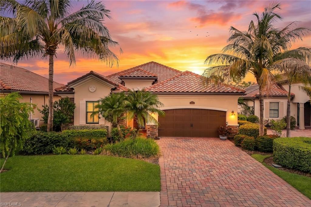 This 3-bedroom, 3-bathroom home in the prestigious Twin Eagles community in Naples offers 2,224 square feet of living space with a thoughtful layout designed for both comfortable everyday living and entertaining. Tile and wood flooring run throughout the home, adding warmth and a polished look to every room. The open living areas flow naturally toward the outdoors, where a private pool and stunning lake views create the kind of backdrop that defines Southwest Florida living. The screened lanai extends the living space and provides the perfect setting for morning coffee or evening gatherings overlooking the water. The 2-car garage offers ample storage and parking. Twin Eagles is a premier gated community offering a social membership included with the home, with golf membership also available based on availability, giving residents access to world class amenities including clubhouse facilities, dining, and more. Whether you are looking for a primary residence, a seasonal retreat, or an investment in the Naples lifestyle, this home offers a rare combination of community, comfort, and lakefront views. Located in one of Naples most sought after communities with convenient access to shopping, dining, beaches, and everything Southwest Florida has to offer.