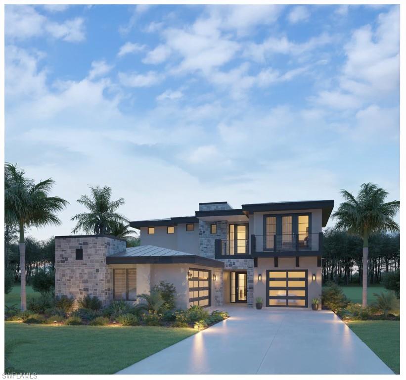 Stunning opportunity to add your touches to your new home! Experience the ultimate Southwest Florida lifestyle in this brand-new construction luxury golf front home, situated in the exclusive golfing neighborhood of Messina. This contemporary home seamlessly blends sophisticated modern architecture with the world-class amenities of Miromar Lakes Beach & Golf Club. Boasting an expansive, light-filled floor plan, this 4 or 5 bedroom, 6 bath layout and 3-car garage residence is defined by its meticulous attention to detail and high-end finishes. Dramatic, custom-designed ceiling treatments that add volume and character to every room. Designer Finishes including upgraded flooring, frameless shower doors in all bathrooms work together to provide a sense of luxury and quality throughout. Kitchen features premium cabinetry, professional appliances, and sleek quartz surfaces. Guest bedrooms offer private sanctuaries, while the primary suite gives you a spa-like escape. An upstairs study is a desired addition to an already beautiful floorplan. Transition effortlessly to the outdoors through expansive glass sliders to your private paradise, including a custom-designed pool and integrated spa, perfect for relaxation or entertaining while overlooking the championship Arthur Hills designed golf course at Miromar. Also included is a fully equipped outdoor kitchen on an entertainment centered and screened in lanai, designed for al fresco dining under the Florida stars. Located in Messina, your new home is just moments away from 700 acres of freshwater lakes, white sandy beaches, and championship golf. Whether you prefer boating from the Beach Club or a round of golf on the signature championship course, this home places you at the center of it all.