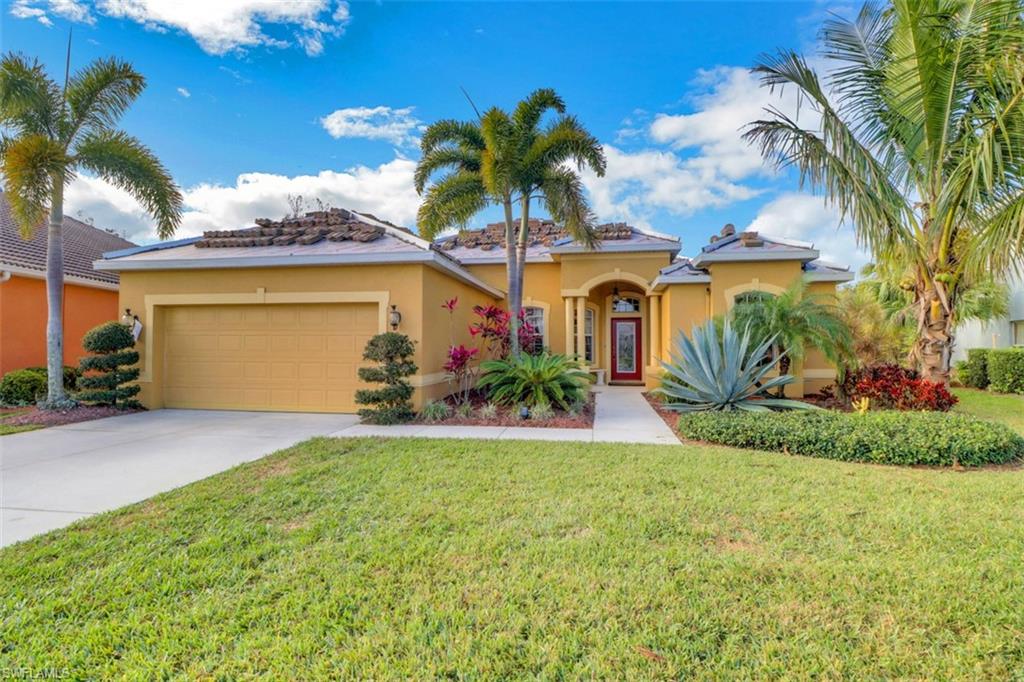 Beautiful 3/2 & a half bath + den, saltwater pool/spa home on an oversized preserve lot in The Promenade East in The Fourm is now for sale! This home was a former model and is getting a BRAND-NEW TITLE ROOF! The ONLY hurricane damage sustained was a few cracked roof tiles. They did not have to replace a single sheet of roofing material. The home offers an open floor plan, speakers in the living room and a large kitchen that features 42" cabinets, granite countertops, stainless steel appliances and a large bar perfect for entertaining guests. Culligan water system included. Close to shopping, restaurants, I-75, the international airport, Historic Downtown and our beautiful beaches. A new park is being built next to the community.