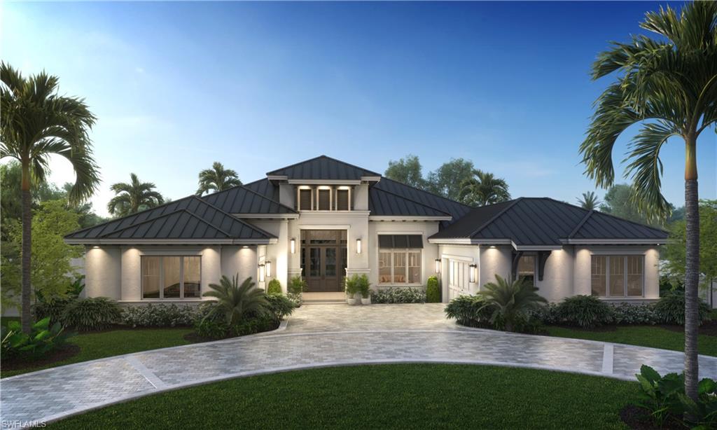 Borelli Construction presents its newest model home for Season 2020. High end finishes throughout include wide plank french white oak flooring, quartzite and marble countertops, solid wood custom cabinets, Sub-Zero/Wolf appliances. Wet bar with double, full-size wine fridges. Gorgeous master suite with custom his-and-hers large walk-in closets and spa-like marble master bath with oversized wet room. Great room opens to lush outdoor living with Eurowall doors. Custom ceiling details and extra large crown moldings in every room. An open lanai with outdoor kitchen, retractable screens and hurricane shutters, and a southern exposure pool and spa accented by stepping stones, fountains and a landscape lighting system create an outdoor oasis. Full home Crestron automation system includes lighting control with speakers throughout and a home security system with cameras. Features three additional bedrooms with walk-in closets and private baths. Numerous upgrades including gas powered appliances and pool heater. Outdoor fireplace and private master sitting room.