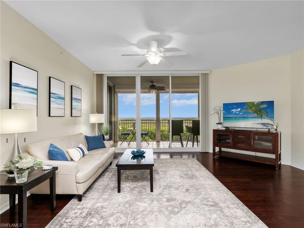 Enjoy spectacular western views of Little Hickory Bay and the Gulf from this beautifully maintained 4th-floor residence in the North Tower. Relax on your private screened lanai and take in breathtaking sunsets, passing boats, and abundant wildlife. This spacious 2-bedroom, 2-bath condominium features a desirable split-bedroom floor plan, large picture windows that fill the home with natural light, and an oversized picture window adjacent to the entry. The primary suite offers a double-sink vanity and generous storage. Recent updates include a brand-new A/C system (2026), hot water heater (2024), stainless steel GE kitchen appliances (2019), and a new GE front-load washer (2026). A comprehensive water leak detection system with 11 sensors, automatic main water shut-off, Wi-Fi booster, and smartphone app adds an extra layer of protection. Additional features include electric hurricane shutters, storage cabinets, private A/C storage unit, dedicated utility room, and a deeded carport conveniently located near the elevator and stairs for easy access. Offering the lowest monthly fees in the Tower Pointe community, this residence combines comfort, convenience, and stunning waterfront views in one exceptional package. Arbor Trace is a premier 55+ community offering deeded condominium ownership with 100% equity and no financial or medical requirements. Residents enjoy a maintenance-free lifestyle with all utilities included in your monthly condo fee: water, electric (excluding tower), sewer, trash removal, recycling, pest control, and cable TV/Wi-Fi for all individual units. Monthly club fee includes amenities such as resort-style heated pool, fitness center, tennis/pickleball, bocce courts, golf putting green, two libraries, curated social events, and a meal plan. Benefit from comprehensive support services such as 24-hour medical monitoring, transportation to medical appointments, shopping, and group outings. Enjoy peace of mind with an on-site assisted living if you need it.
